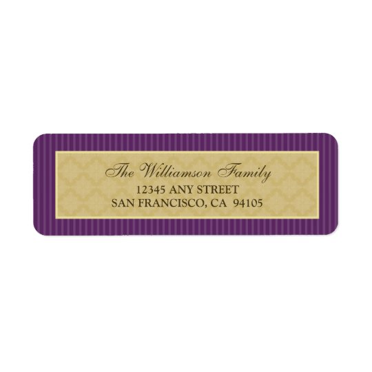 Vintage Victorian Return Address Labels (purple)