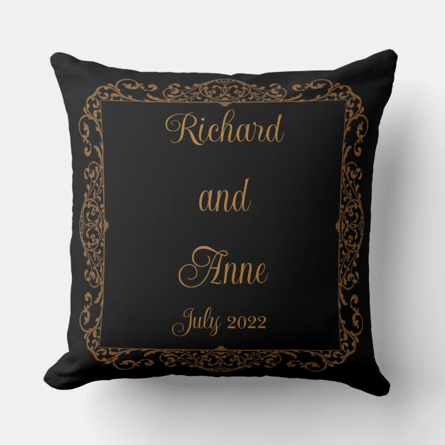 Vintage Victorian Romantic Fairytale Wedding Cushion (Front)