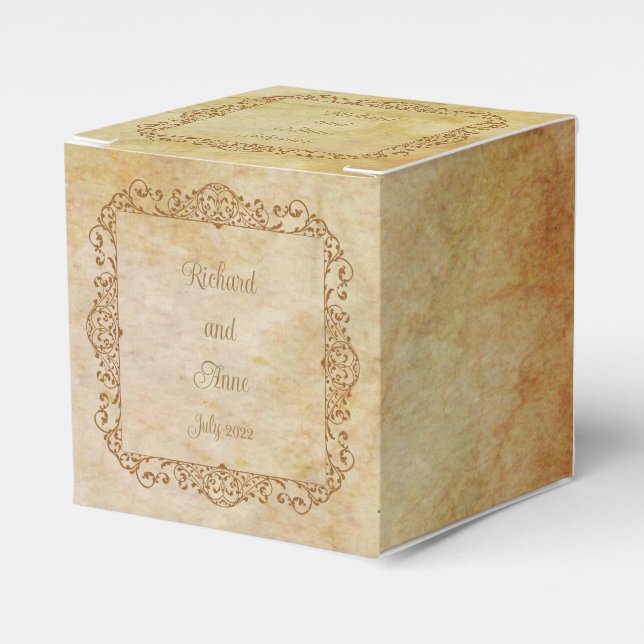 Vintage Victorian Romantic Fairytale Wedding  Favour Box (Front Side)