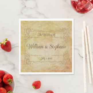 Vintage Victorian Romantic Fairytale Wedding Napkin
