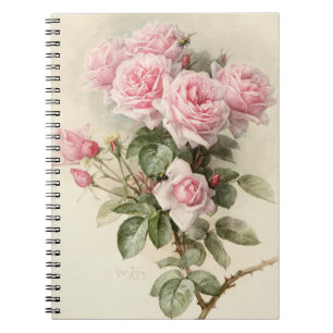 Vintage Victorian Romantic Roses Notebook