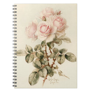 Vintage Victorian Romantic Roses Notebook
