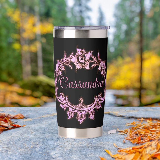 Vintage Victorian Romantic Steampunk Personalised  Insulated Tumbler (Outdoor)