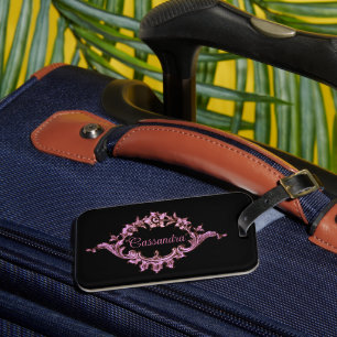 Vintage Victorian Romantic Steampunk Personalised Luggage Tag
