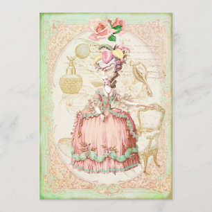 Vintage Victorian Rose Birthday Party Invitation