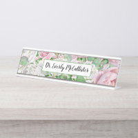 Vintage Victorian Rose Garden Name Plate