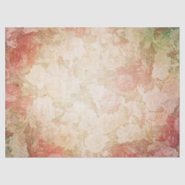 Vintage Victorian Roses Decoupage Tissue Paper (Front)