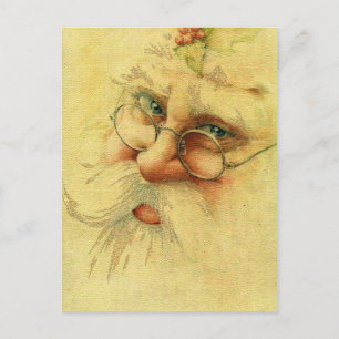 Vintage Victorian Santa Claus Holiday Postcard