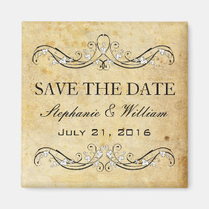 Vintage Victorian Save The Date Magnet