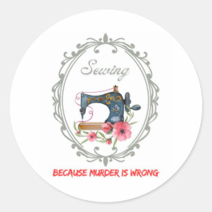 Vintage Victorian Sewing Classic Round Sticker