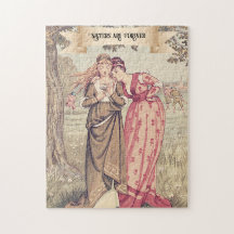 Vintage Victorian Sisters Illustration Regency
