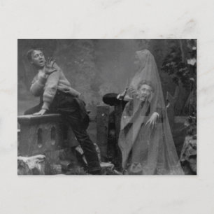 Vintage Victorian Spirit Photography Postcard