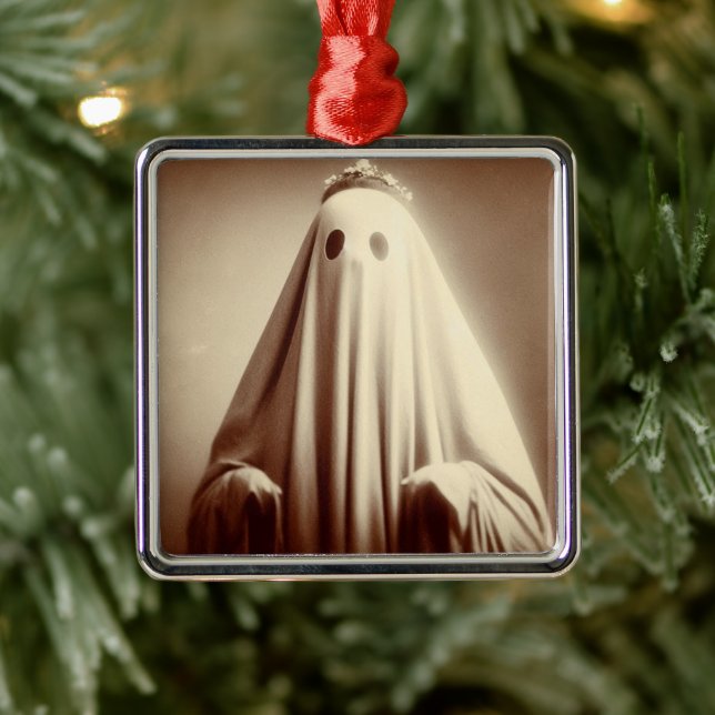 Vintage Victorian Spooky Ghost Christmas Ornament (Tree)