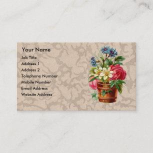 Vintage Victorian style flower display Business Card