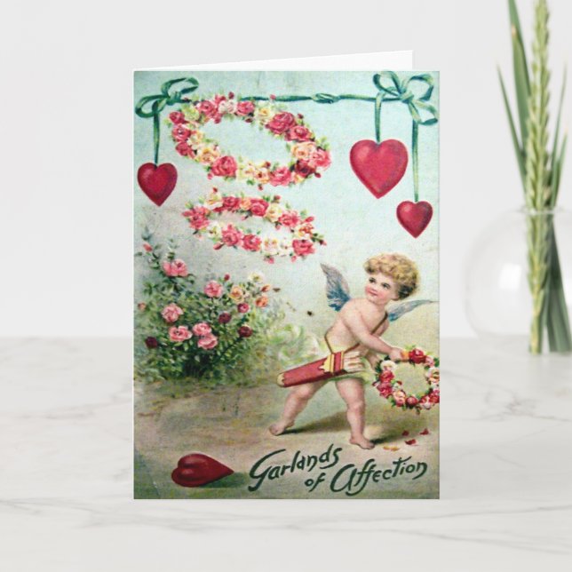 Vintage Victorian Valentine Holiday Card (Front)