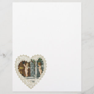 Vintage Victorian Valentine's Day, Angel w Letters Flyer