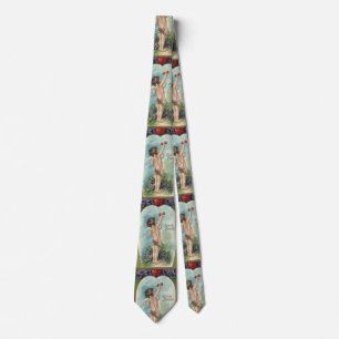 Vintage Victorian Valentine's Day, Cupid's Message Tie