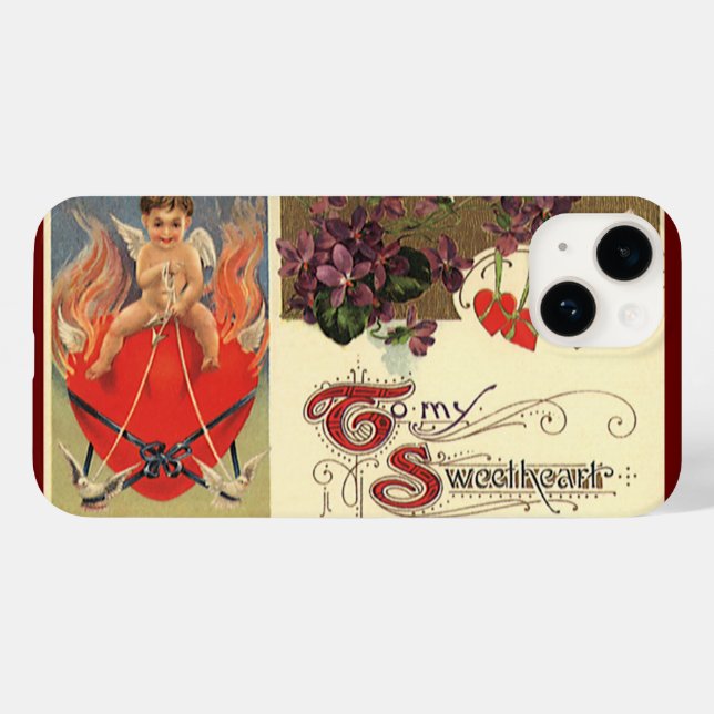 Vintage Victorian Valentine's Day To My Sweetheart Case-Mate iPhone Case (Back (Horizontal))