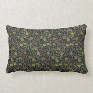 Vintage Victorian William Morris Fruit Leaves Lumbar Cushion