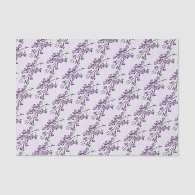 Vintage/Victorian Wisteria Flowers Tissue Paper (Front)