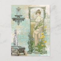 *~* Vintage Victorian Woman Art Nouveau AR23