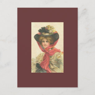 Vintage Victorian Woman Postcard