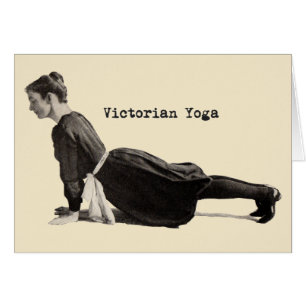 Vintage Victorian Yoga Woman Upward Dog Pose Print