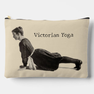 Vintage Victorian Yoga Woman Upward Dog Pose Print Accessory Pouch