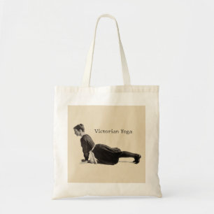 Vintage Victorian Yoga Woman Upward Dog Pose Print Tote Bag