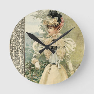 Vintage Victoriana Le Nouvelle Monde Round Clock