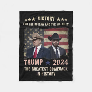 Vintage Victory Trump Vance We Won Party The Retur Fleece Blanket