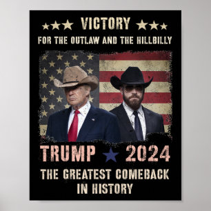 Vintage Victory Trump Vance We Won Party The Retur Poster