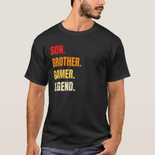 Vintage Video Games Funny Gamer Gaming Boys Brothe T-Shirt