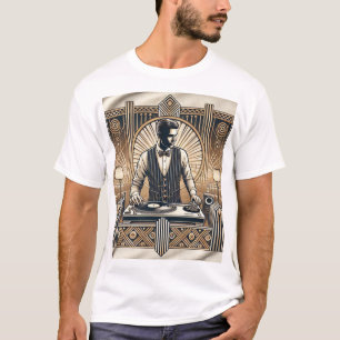 ''Vintage videos :jazz Dj in an Art Deco Lounge'' T-Shirt