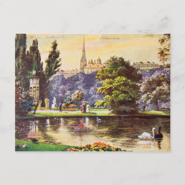Vintage Vienna Park Postcard (Front)