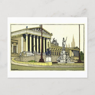 Vintage Vienna Parliament Postcard