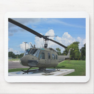 Vintage Vietnam Uh-1 Huey Military Helicopter Mouse Pad