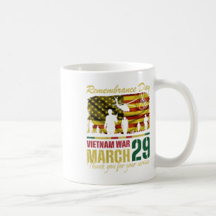 Vintage Vietnam War Veteran Proud March 29 Remembr Coffee Mug