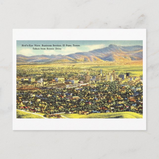 Vintage View of El Paso, Texas, Postcard (Front)