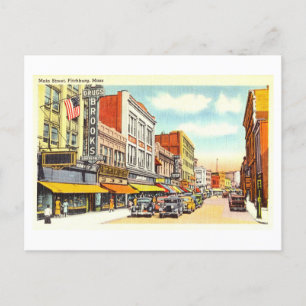 Vintage View of Fitchburg, Massachusetts, Postcard