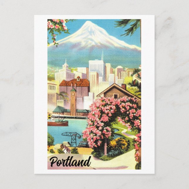 Vintage View of Portland, Oregon, Postcard (Front)