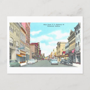 Vintage View of Richmond, Indiana, Postcard