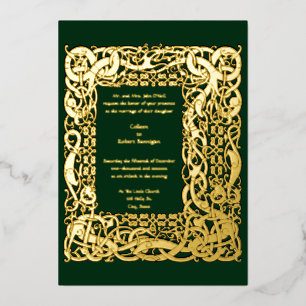 Vintage Viking Celtic Knots Border Wedding