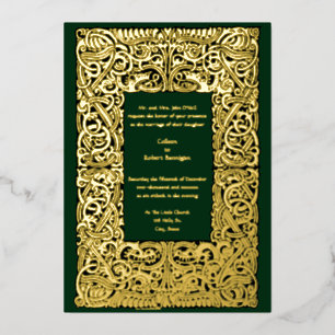 Vintage Viking Dragon Knots Border Wedding