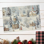 Vintage Village Christmas Winter Ephemera  Tissue Paper<br><div class="desc">This design may be personalised by choosing the Edit Design option. You may also transfer onto other items. Contact me at colorflowcreations@gmail.com or use the chat option at the top of the page if you wish to have this design on another product or need assistance. See more of my designs...</div>