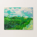 Vintage Vincent Van Gogh Green Wheat Fields Jigsaw Puzzle<br><div class="desc">Pretty , Vintage , Beautiful painting Green Wheat Fields, Auvers (1890) by Vincent Van Gogh.This is an old masterpiece from the dutch master painter Vincent Van Gogh. This painting is a part of his wheat field series. The setting of this natural landscapse painting were the utlying fields of Auvers .This...</div>
