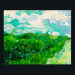 Vintage Vincent Van Gogh Green Wheat Fields Poster<br><div class="desc">Pretty , Vintage , Beautiful painting Green Wheat Fields, Auvers (1890) by Vincent Van Gogh.This is an old masterpiece from the dutch master painter Vincent Van Gogh. This painting is a part of his wheat field series. The setting of this natural landscapse painting were the utlying fields of Auvers .This...</div>