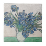 Vintage Vincent Van Gogh Painting Irises Ceramic Tile<br><div class="desc">This is a reproduction of Vincent Van Gogh's classic painting of purple irises in a pitcher.</div>