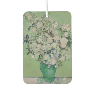 Vintage Vincent Van Gogh Painting Roses Car Air Freshener