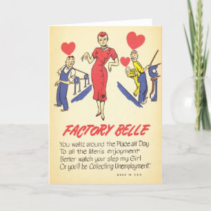Vintage Vinegar Valentine- Belle of the Workplace, Holiday Card